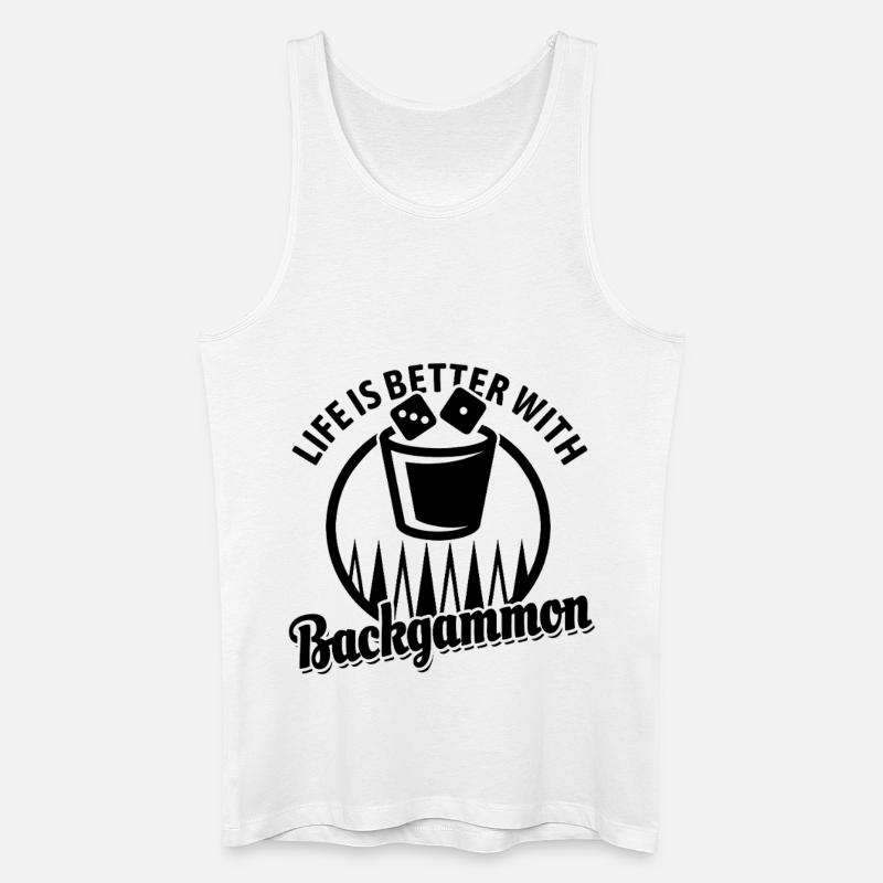 Backgammon | Board Game | Gift - Men’s Organic Tank Top - white