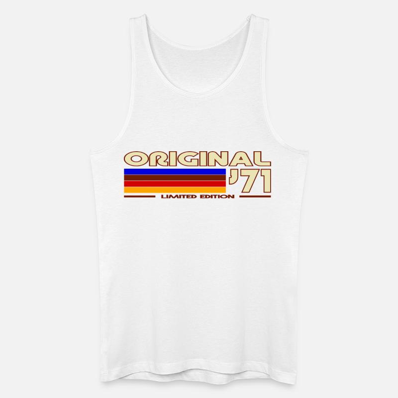 Originales 71 Rainbow Retro-Abzeichen - Männer Bio Tank Top - Weiß