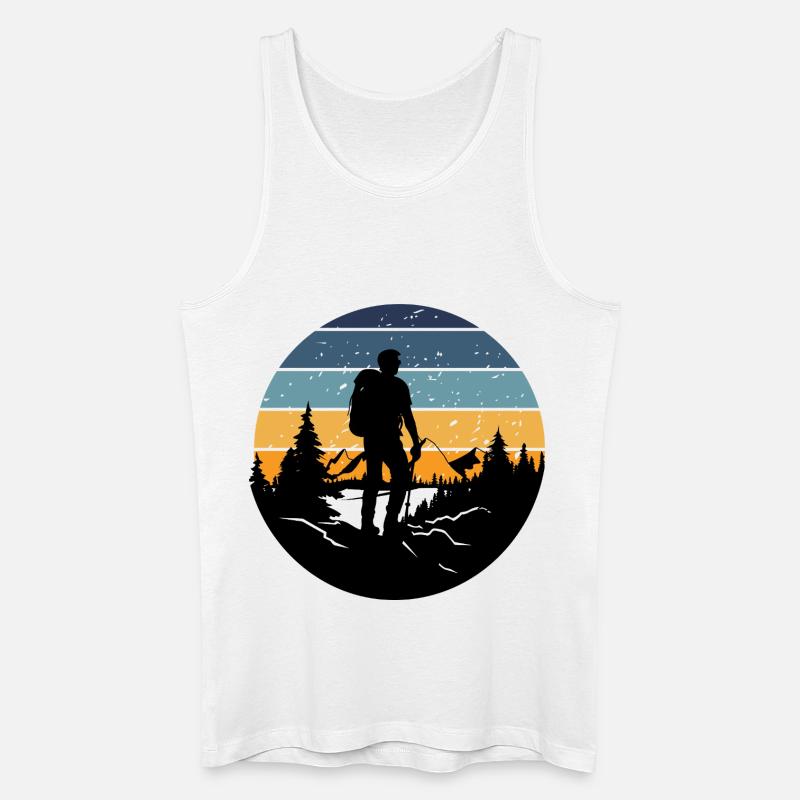 Retro-Schlafenszeitwanderer - Männer Bio Tank Top - Weiß