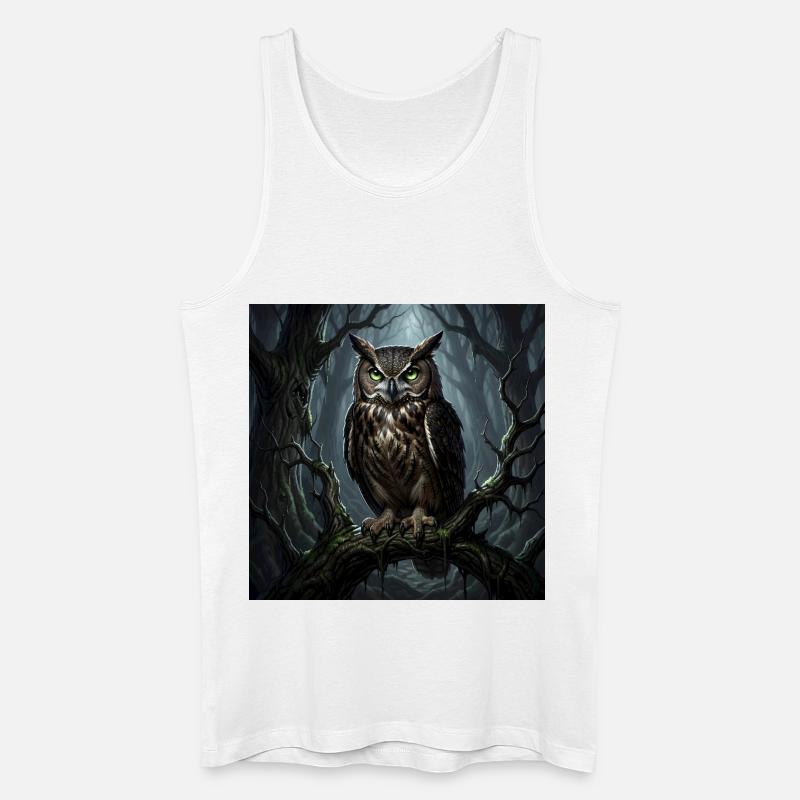 Uhu wächter des Waldes - Männer Bio Tank Top - Weiß
