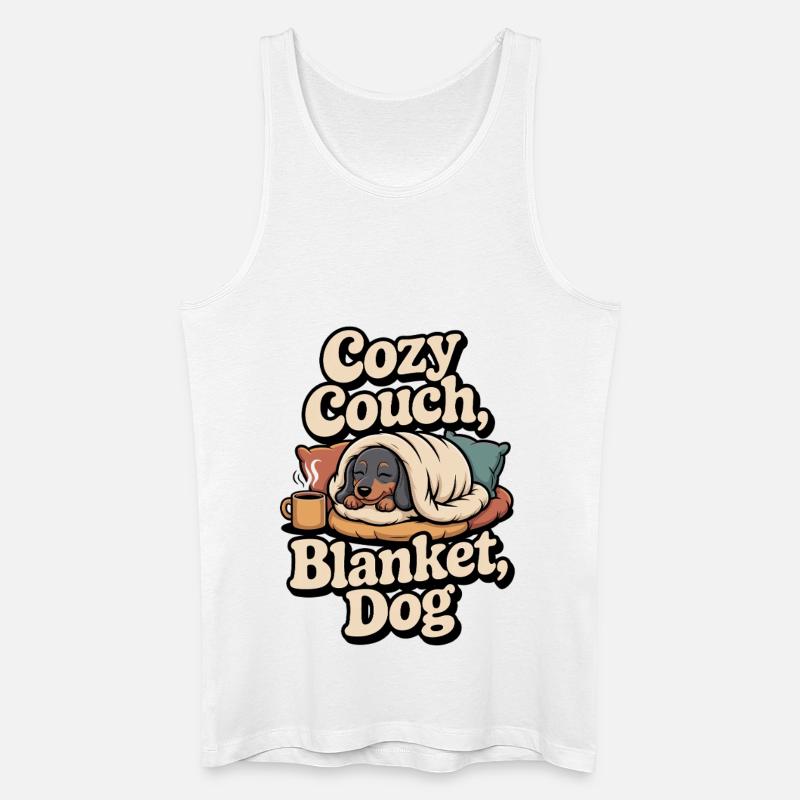 Kuschel Dackel - Männer Bio Tank Top - Weiß