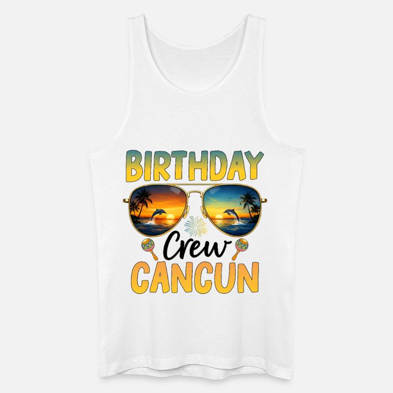Birthday Crew Cancun - Männer Bio Tank Top - Weiß