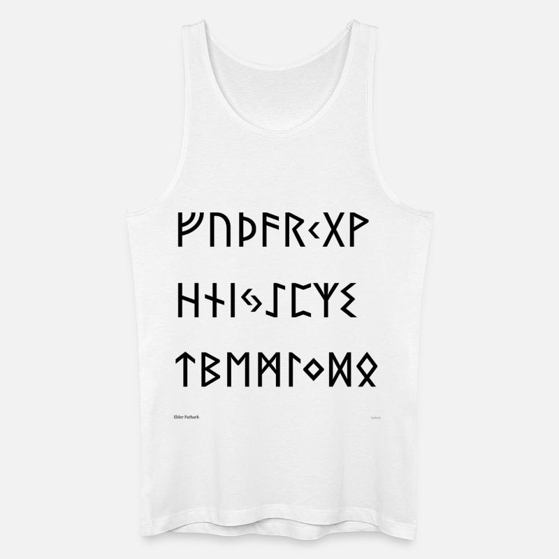 Elder Futhark (schwarz) - Männer Bio Tank Top - Weiß