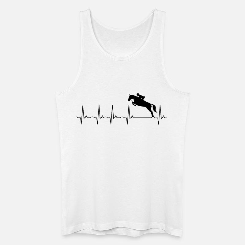 Pferde Design - Reiten Reiterin Geschenk - Männer Bio Tank Top - Weiß