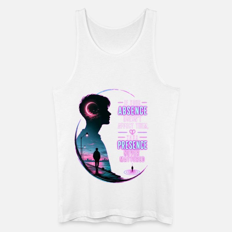 Neonabwesenheit: Hohe Präsenz - Männer Bio Tank Top - Weiß
