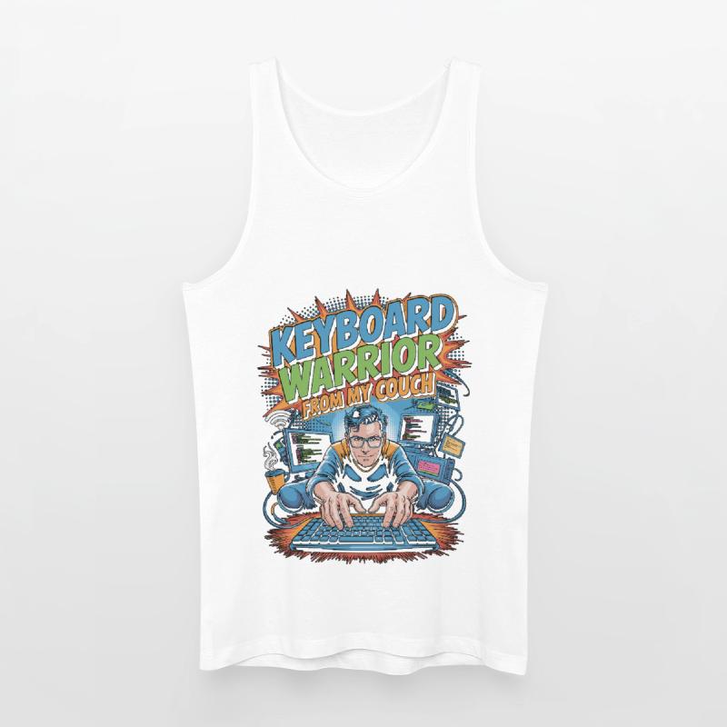 Remote Developer Keyboard Warrior Remote Coder Männer Bio Tank Top