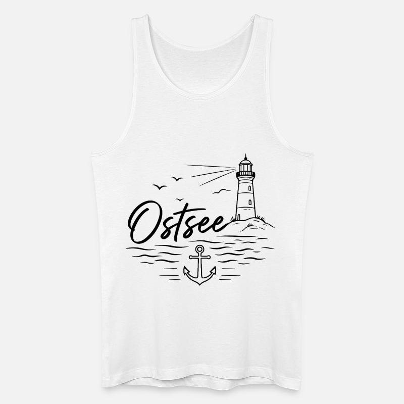 Ostsee - Männer Bio Tank Top - Weiß