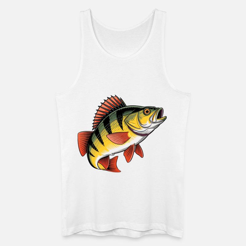 Springender Barsch - Männer Bio Tank Top - Weiß