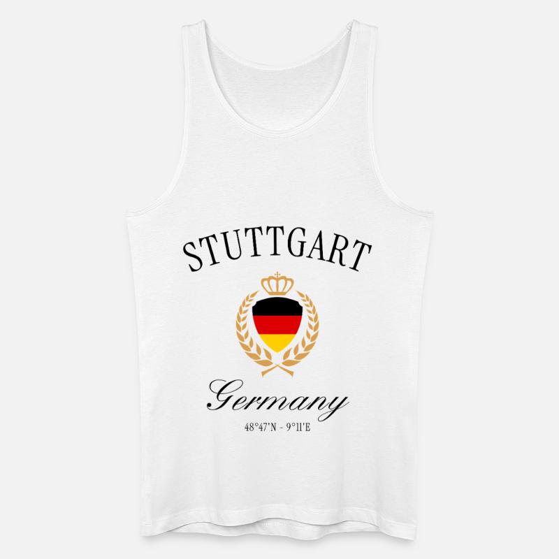 Stuttgart Deutschland Wappen Krone Reise Souvenir - Männer Bio Tank Top - Weiß