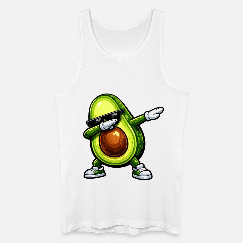 Dabbing Avocado - Männer Bio Tank Top - Weiß