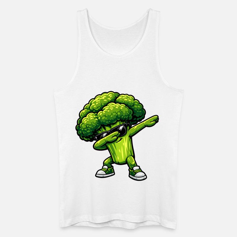 Dabbing Brokkoli - Männer Bio Tank Top - Weiß