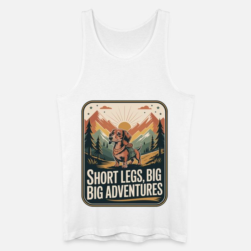 Wander Dackel - Männer Bio Tank Top - Weiß