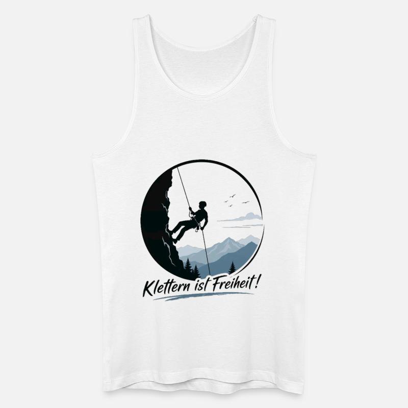 Klettern3 - Männer Bio Tank Top - Weiß