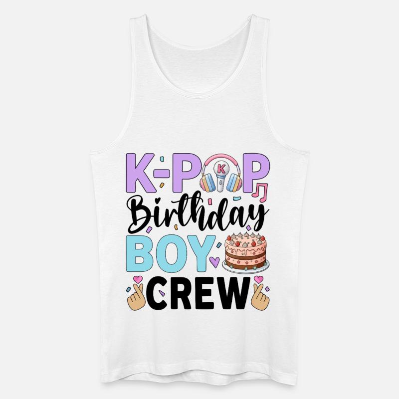 K-Pop Birthday Boy Crew - Männer Bio Tank Top - Weiß
