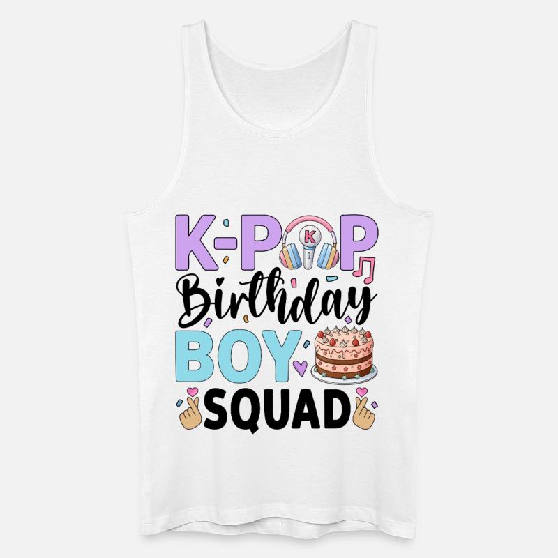 K-Pop Birthday Boy Squad - Männer Bio Tank Top - Weiß