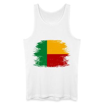 Benin_Flagge_used - Débardeur bio Homme - blanc - Devant