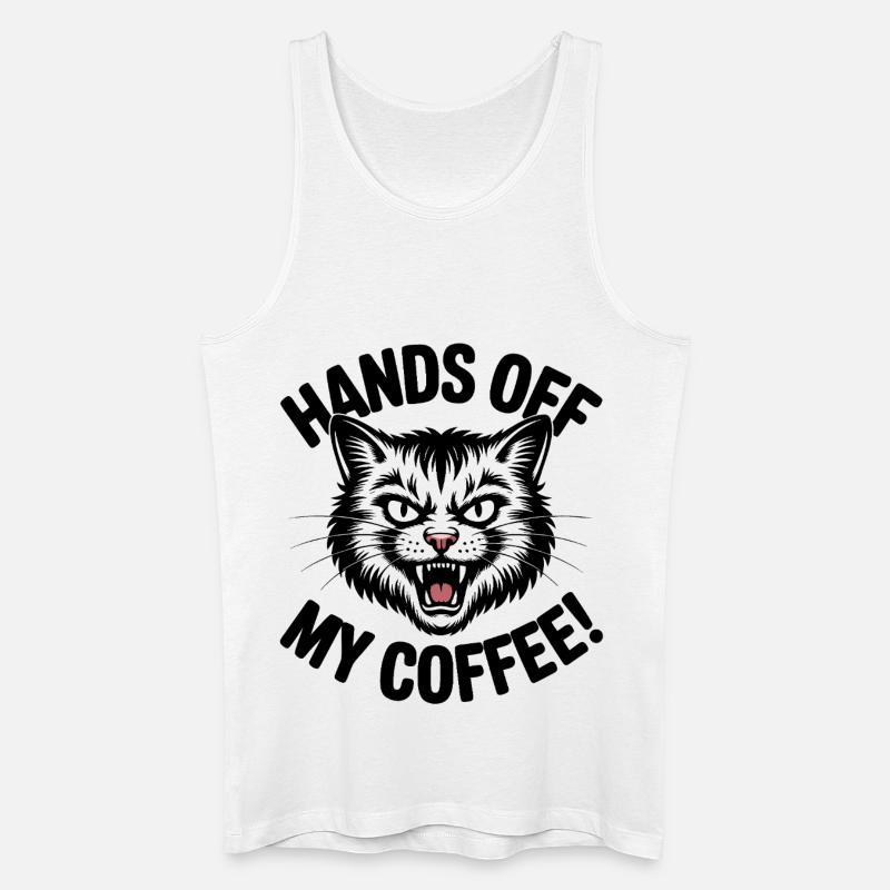 Weg von meinem Kaffee - Männer Bio Tank Top - Weiß