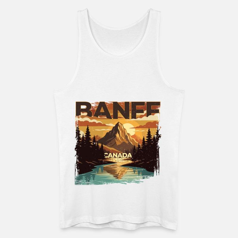 Banff Canada Nationalpark - MĂ€nner Bio Tank Top - WeiĂ