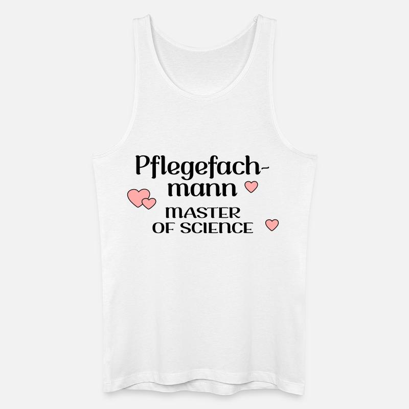STUDIUM PFLEGE PFLEGEFACHMANN - Männer Bio Tank Top - Weiß