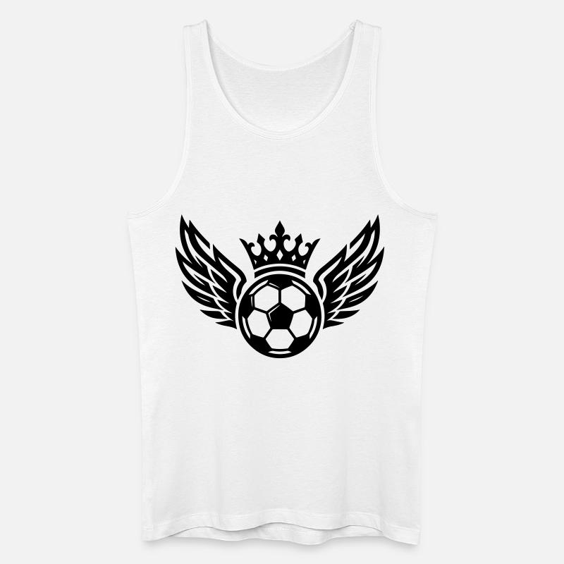 Fussball Wappen Krone Symbol - Männer Bio Tank Top - Weiß