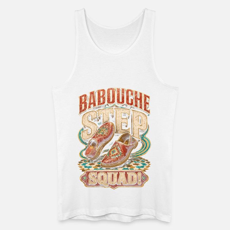 Marokkaner Marokko Babouche Step Squad - Männer Bio Tank Top - Weiß