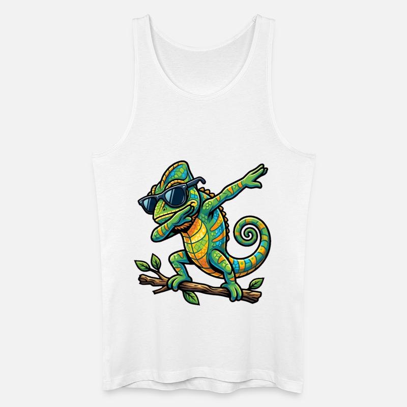 Escarpage du Caméléon - Débardeur bio Homme - blanc