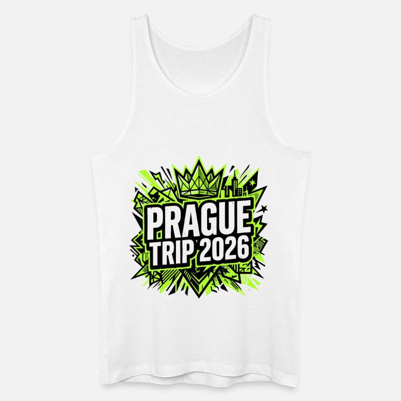 Prag Reise 2026 - Männer Bio Tank Top - Weiß