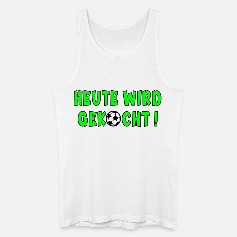 Fußball Sprüche Kochen - Männer Bio Tank Top - Weiß