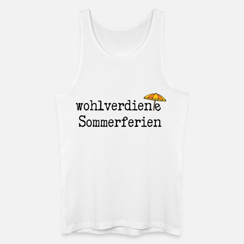 Wohlverdiente Sommerferien - Männer Bio Tank Top - Weiß