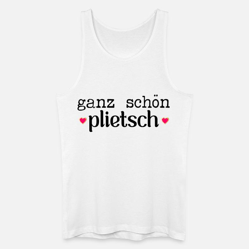 Hamburg Komplimente Plietsch - Männer Bio Tank Top - Weiß