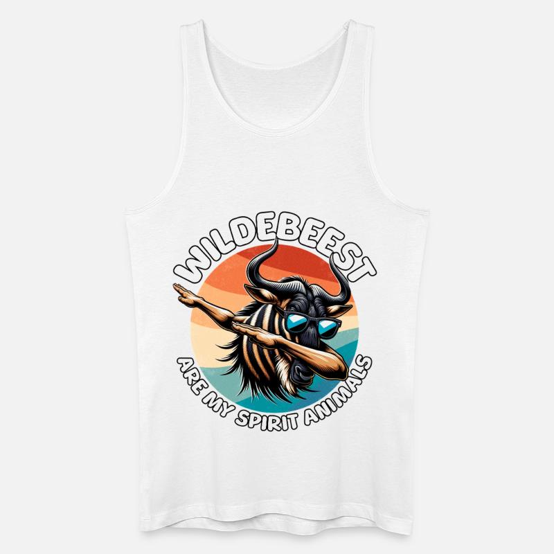 Lustige Gnu Sprüche - Männer Bio Tank Top - Weiß