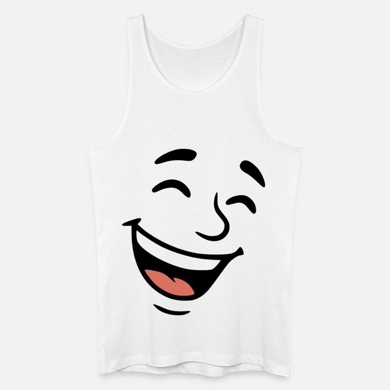 Lachen - Männer Bio Tank Top - Weiß