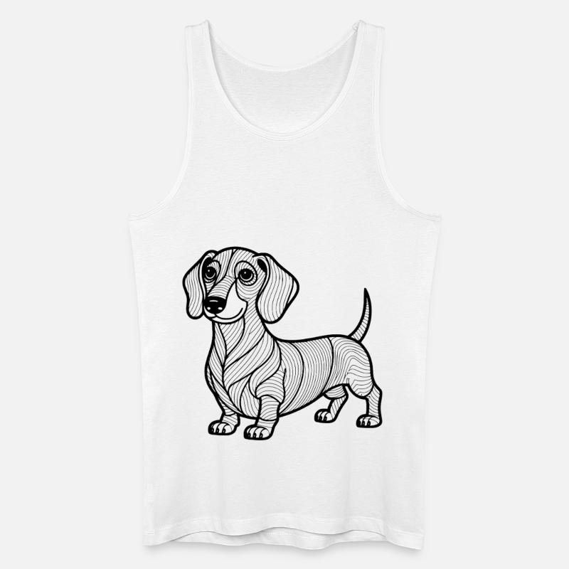Dackel - Männer Bio Tank Top - Weiß