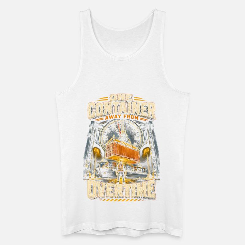 Hafenarbeiter One Container Away From Overtime - Männer Bio Tank Top - Weiß