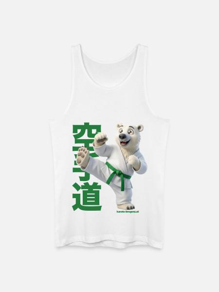 Karate Eisbär - Männer Bio Tank Top - Weiß