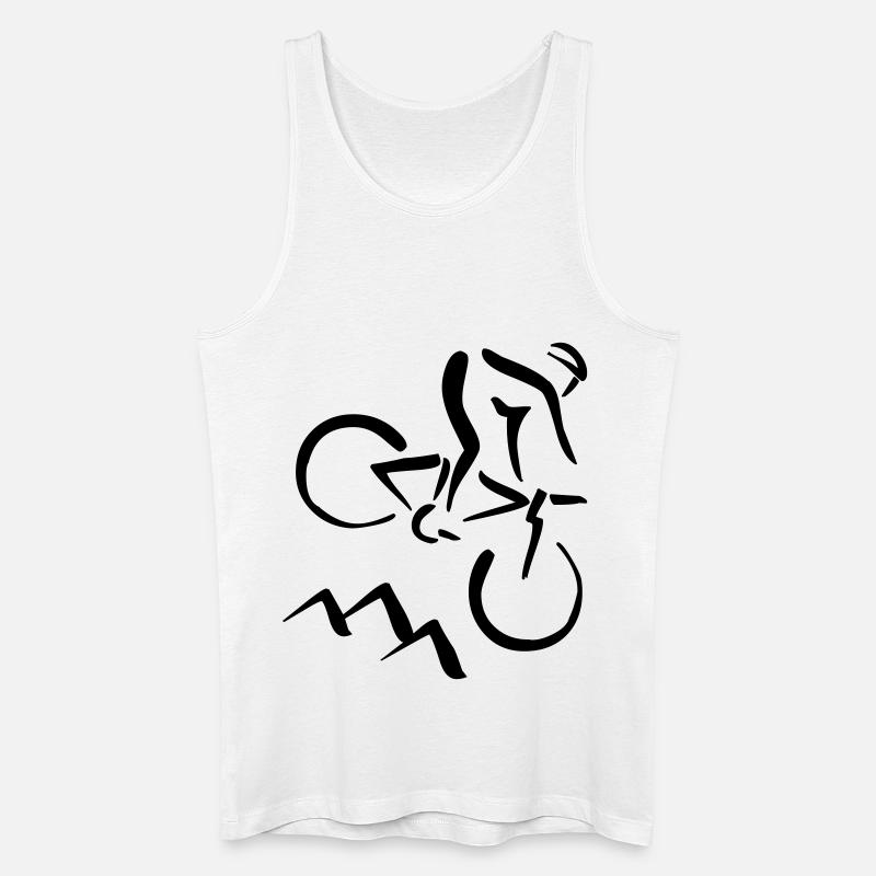 Mountainbiker - Männer Bio Tank Top - Weiß