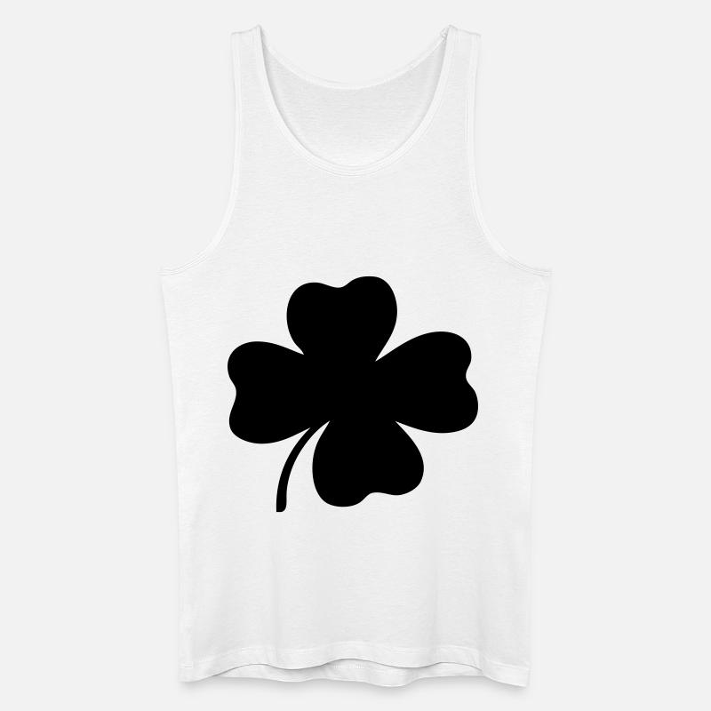 Vierblättriges Kleeblatt - Männer Bio Tank Top - Weiß