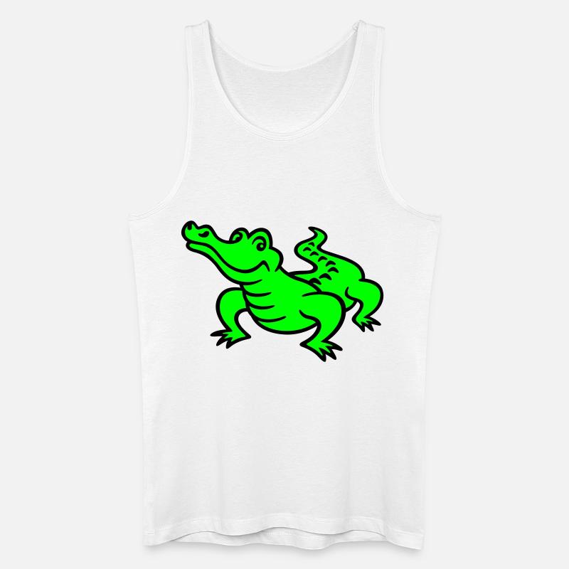Crocodile (a) - Männer Bio Tank Top - Weiß