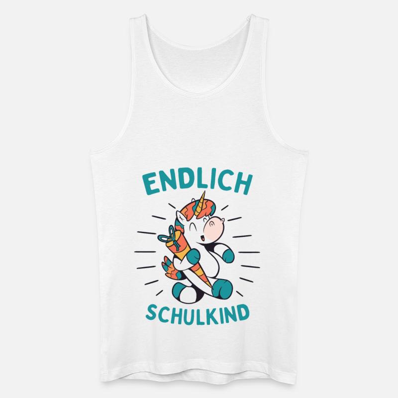 Endlich Schulkind - Männer Bio Tank Top - Weiß