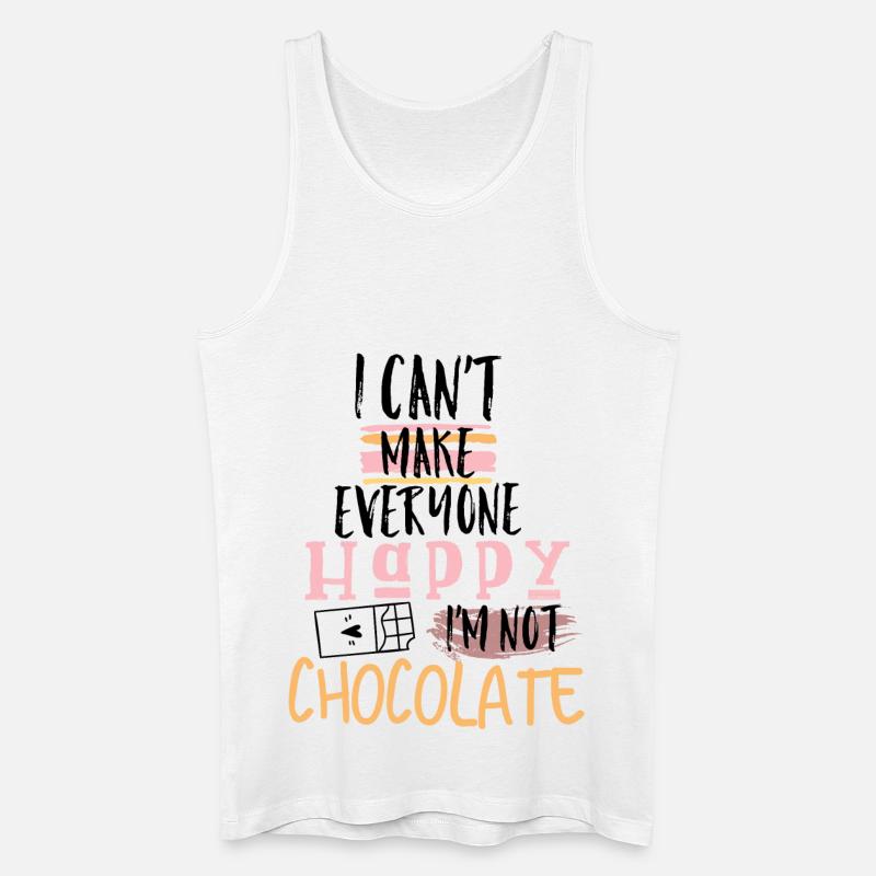 Schokolade Spruch - Männer Bio Tank Top - Weiß