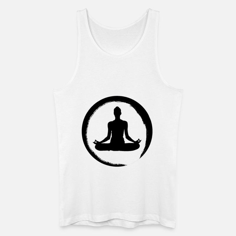 Zen Circle Buddhismus - Männer Bio Tank Top - Weiß