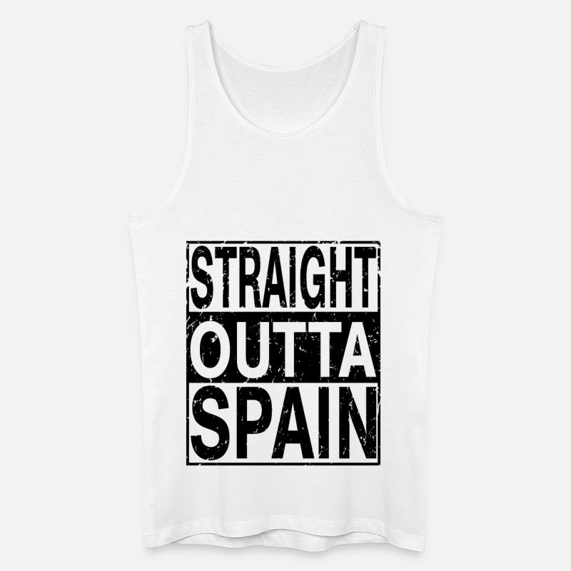 Spanien Straight outta Spanien - Männer Bio Tank Top - Weiß