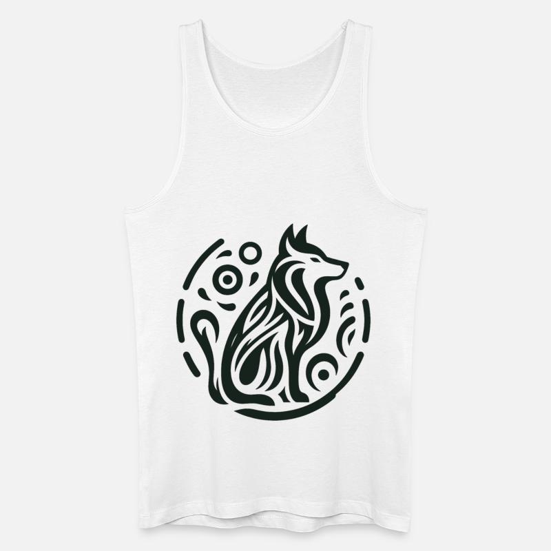 Wolve Indianer-Tierkreiszeichen - Männer Bio Tank Top - Weiß