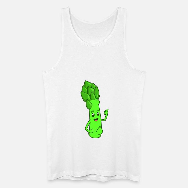 Comic grüner Spargel - Männer Bio Tank Top - Weiß