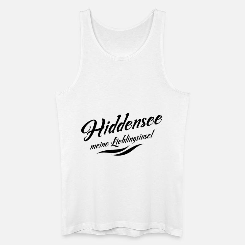 Meine Lieblingsinsel Hiddensee - Männer Bio Tank Top - Weiß