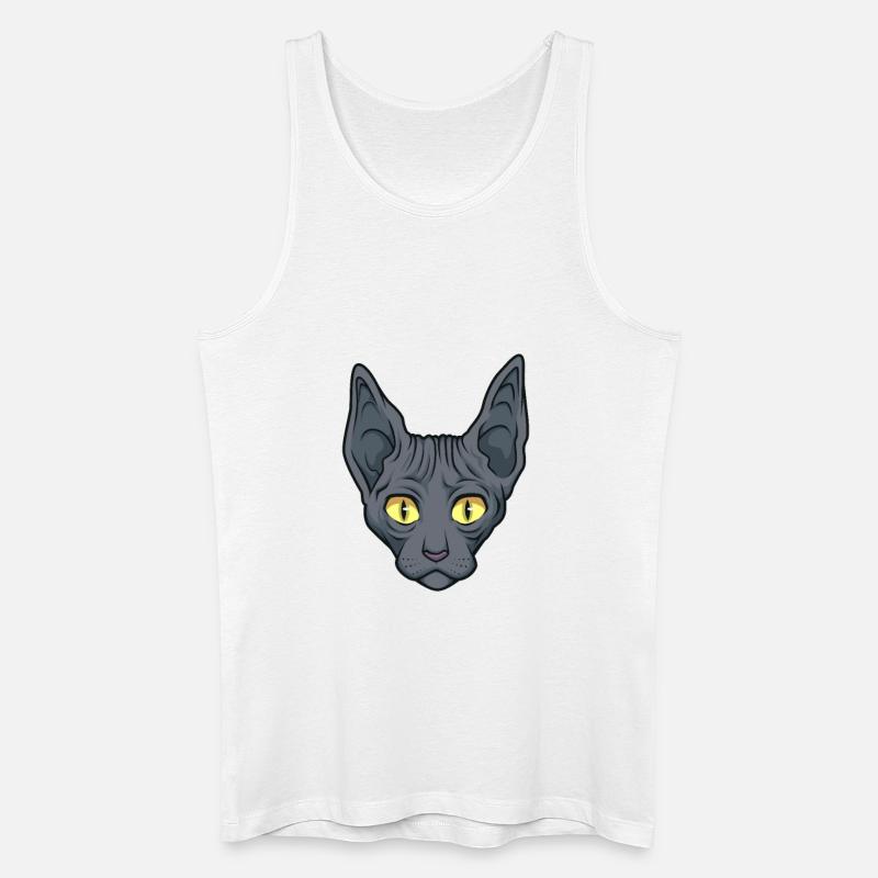 Sphynx Katze - Männer Bio Tank Top - Weiß