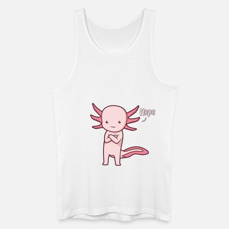 Axolotl Neinsager - Nope - Männer Bio Tank Top - Weiß