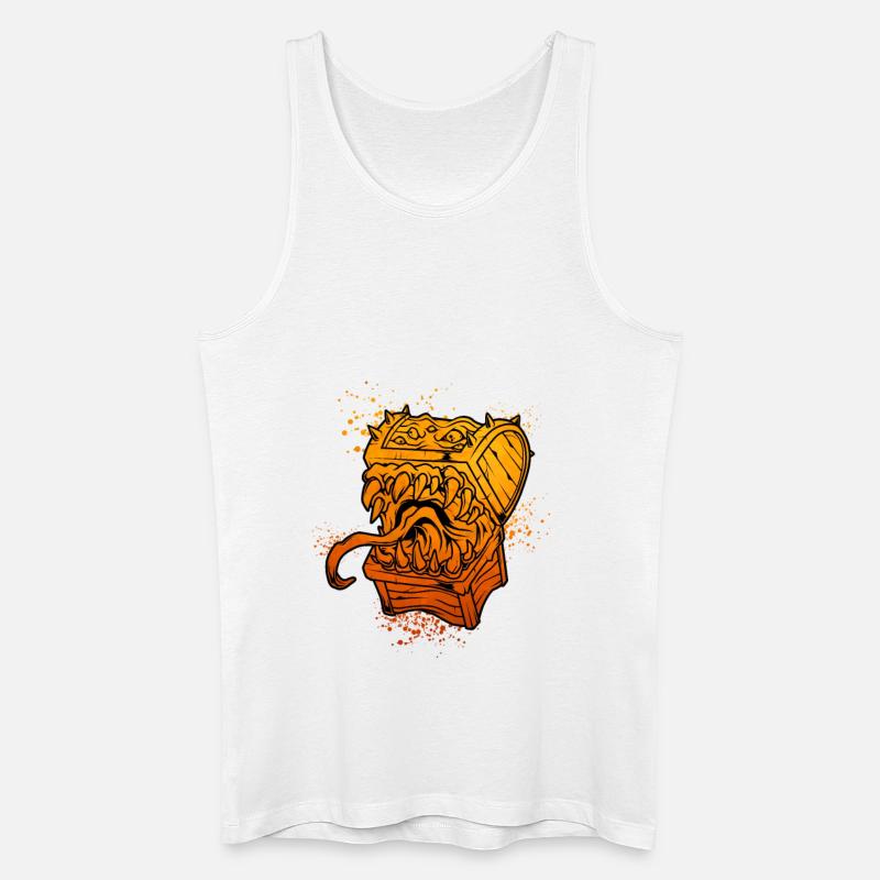 Farbenfrohe Mimic - Männer Bio Tank Top - Weiß