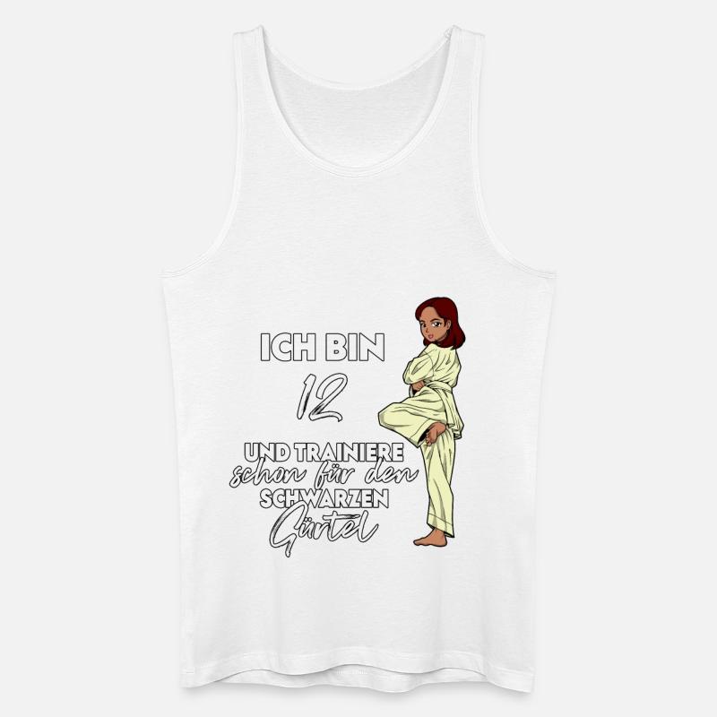 Ich bin 12 - Mädchen Karate - Männer Bio Tank Top - Weiß