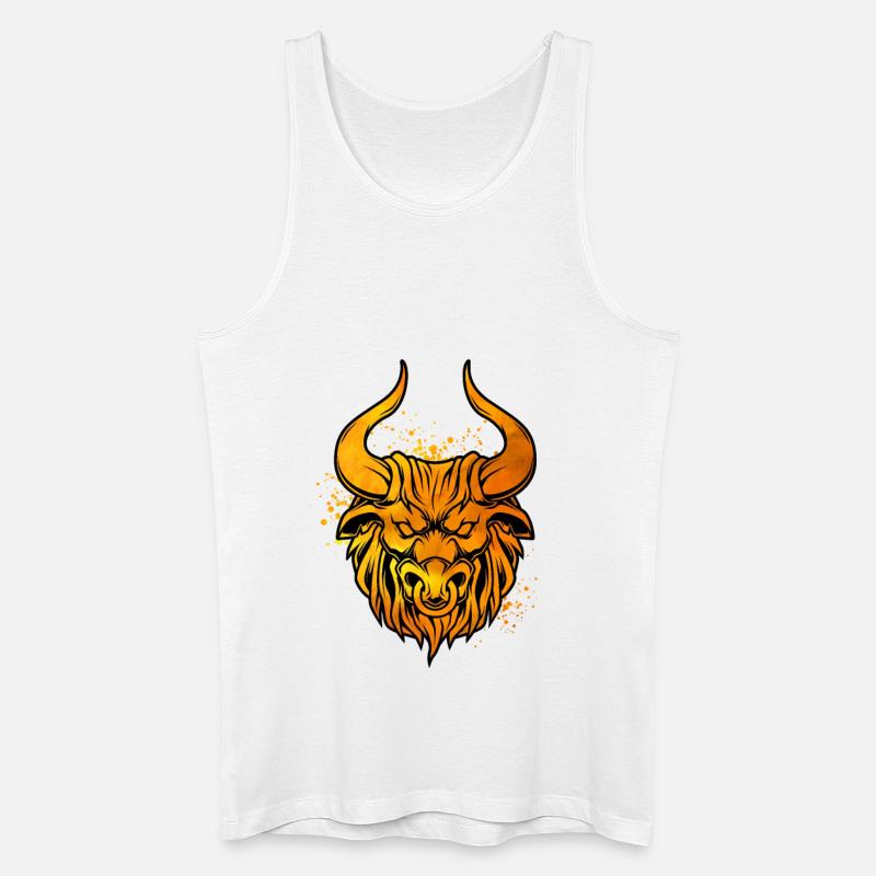 Kopf des Minotaurus - Männer Bio Tank Top - Weiß